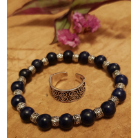 Aanbieding: Edelsteenarmband met zilveren ring